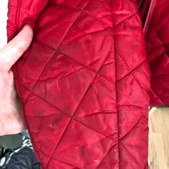 Lands End Quilted Red Jacket LP Large Petite Coat Women’s - Picture 5 of 11